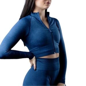 LA Image Blue Crop Jacket